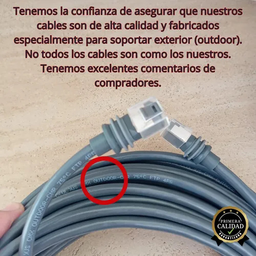 Cable Ethernet 5 metros para antenas GEN3 (V4) y Mini