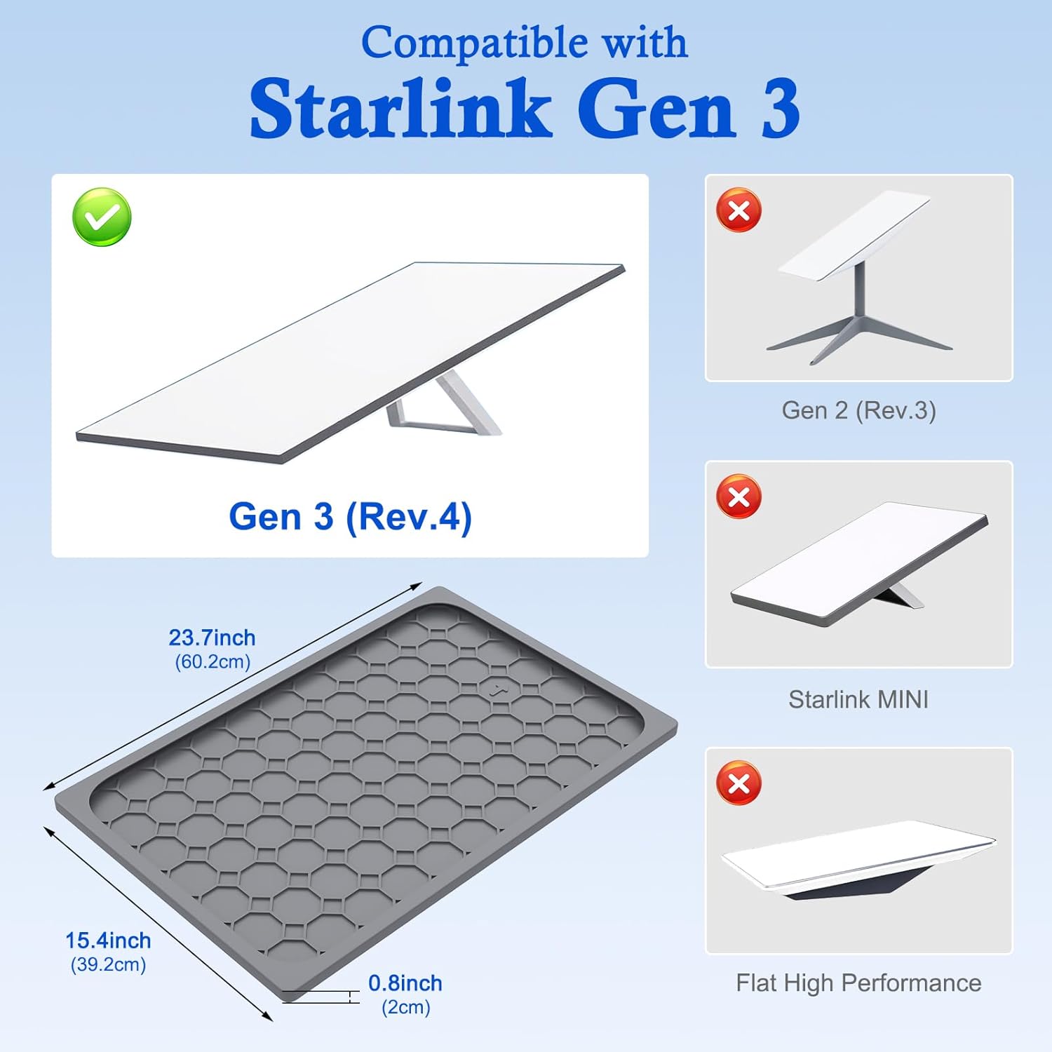 Funda Silicona Gris para Starlink GEN3 (V4)