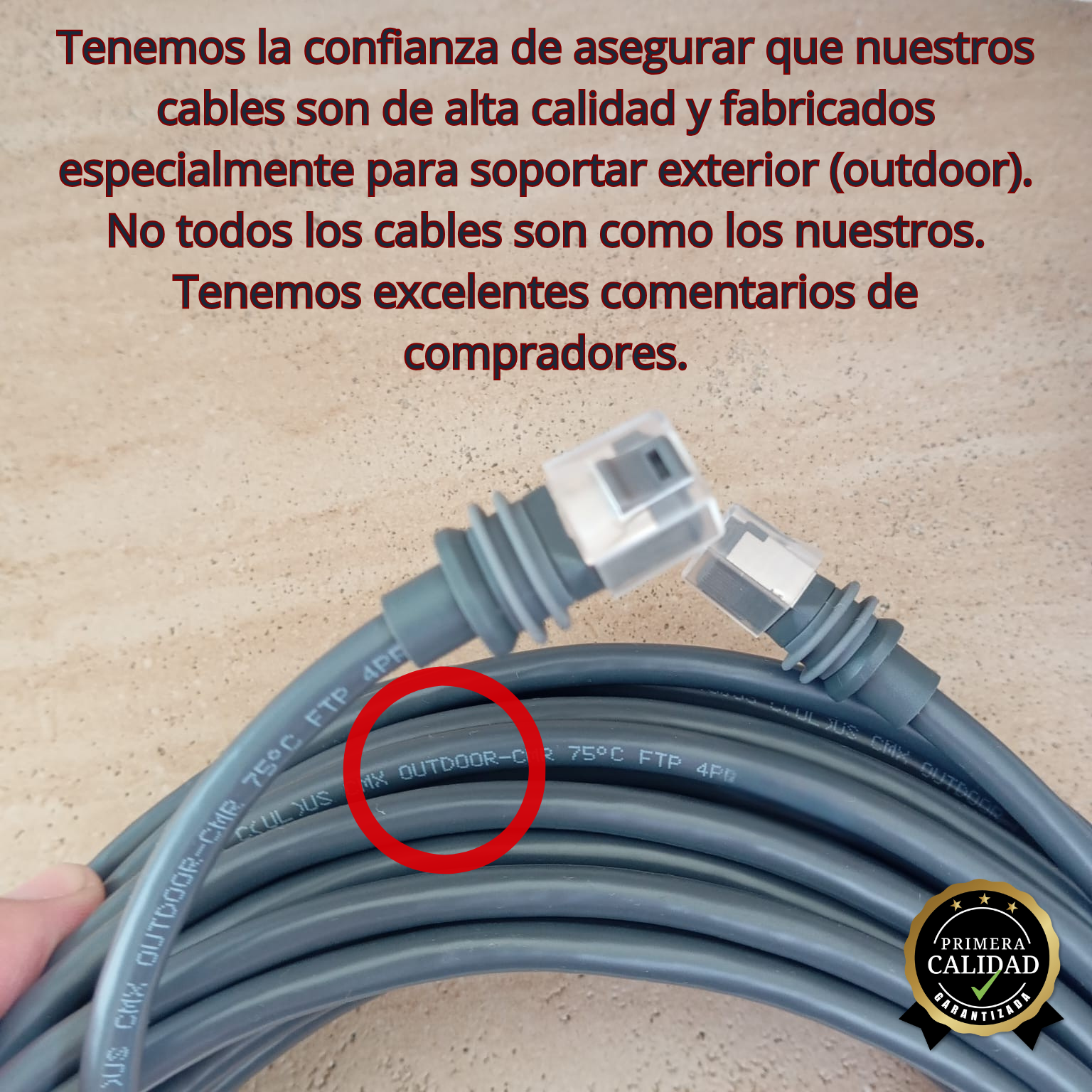 Cable Ethernet 46 metros para antenas GEN3 (V4) y Mini