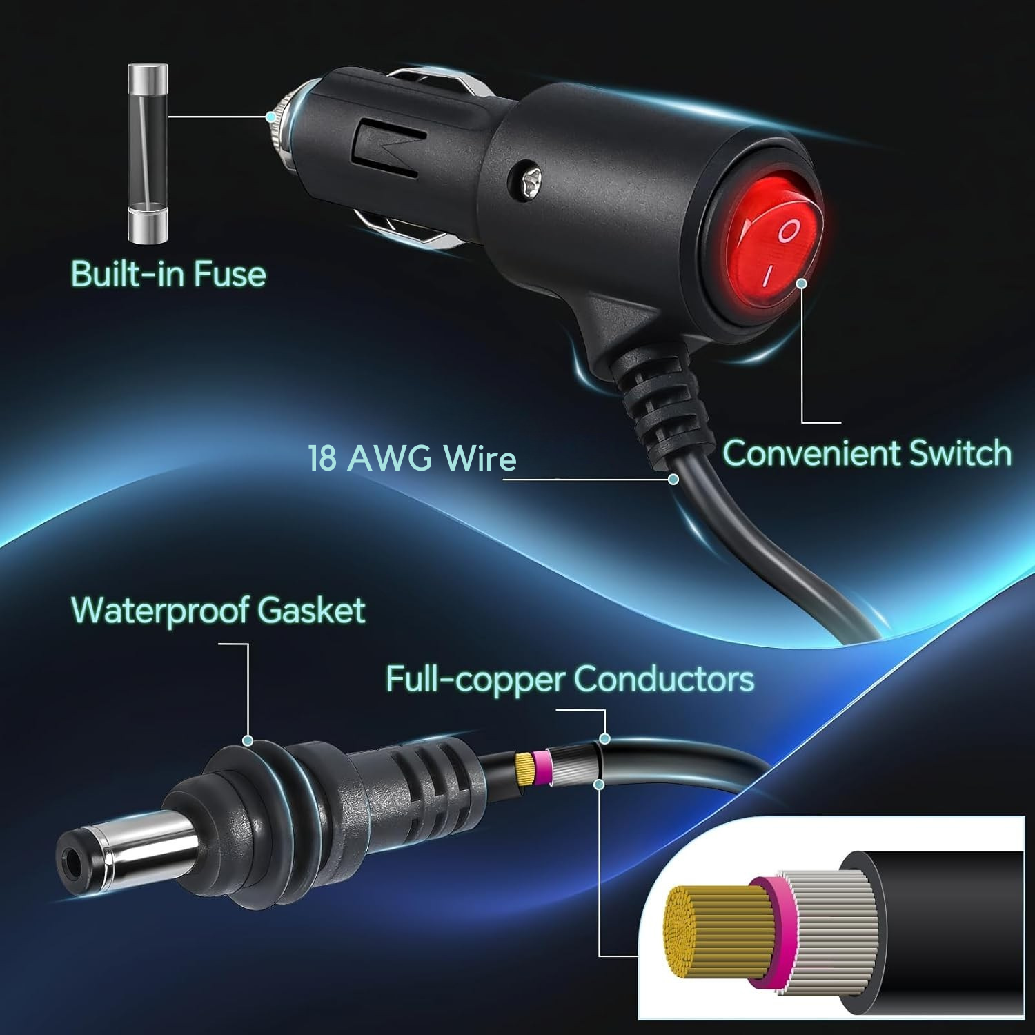 Cable Encendedor Automovil para Starlink Mini