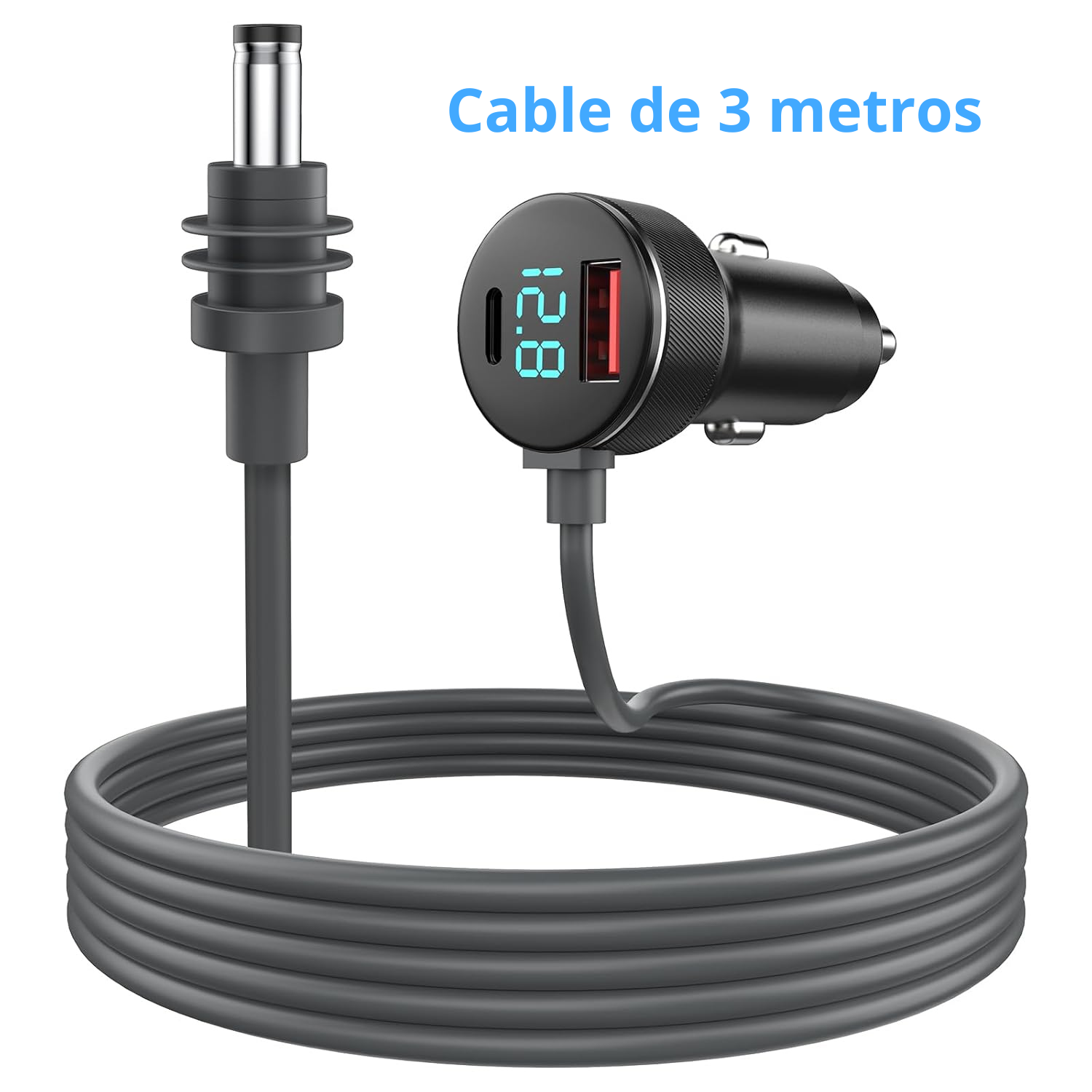 Cable Encendedor Automovil para Starlink Mini con pantalla