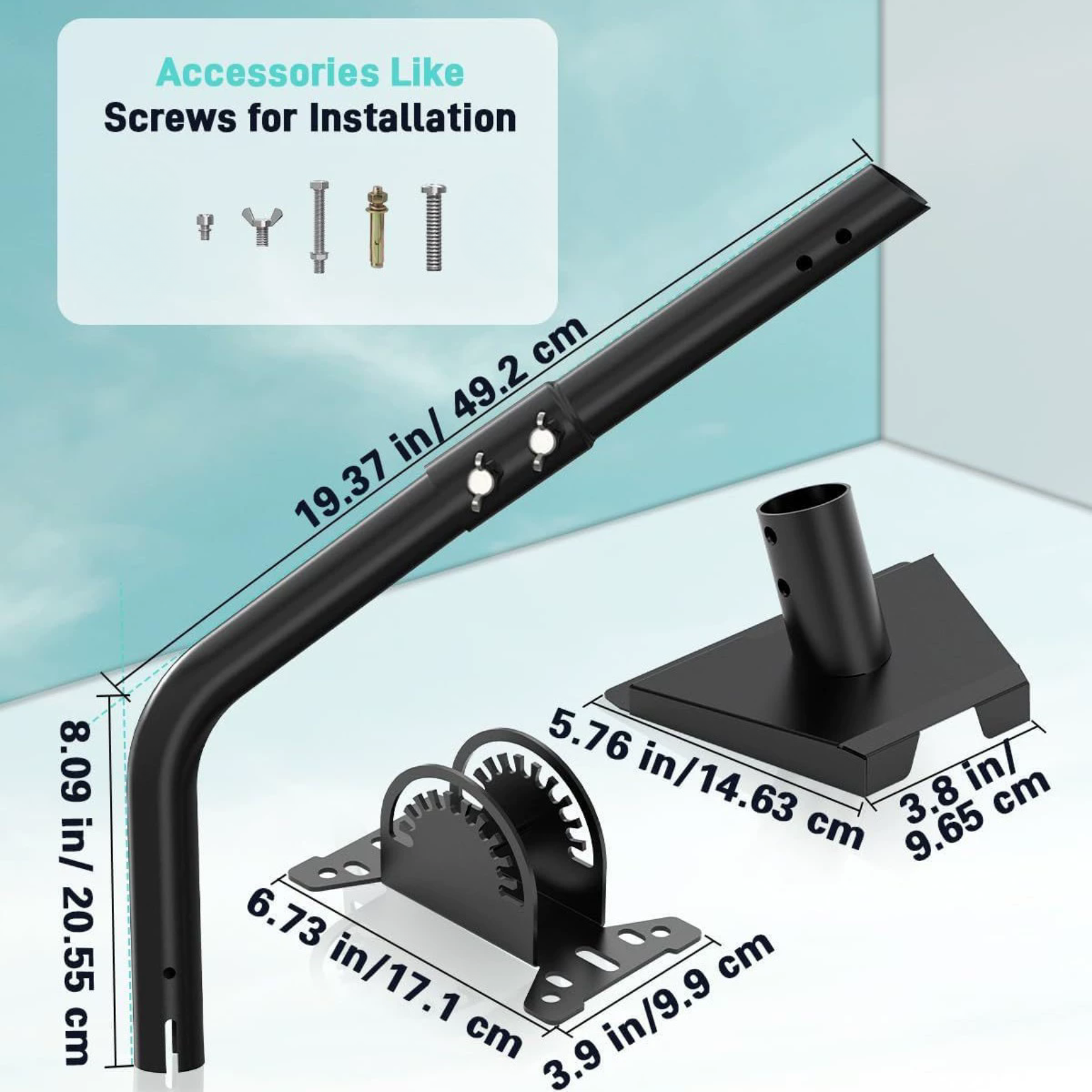 Mastil Brazo con Extension para Muro para Starlink MINI