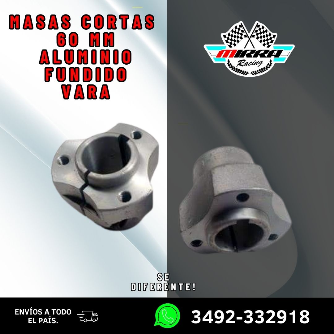 MASAS CORTAS 60X30MM ALUMINIO FUNDIDO
