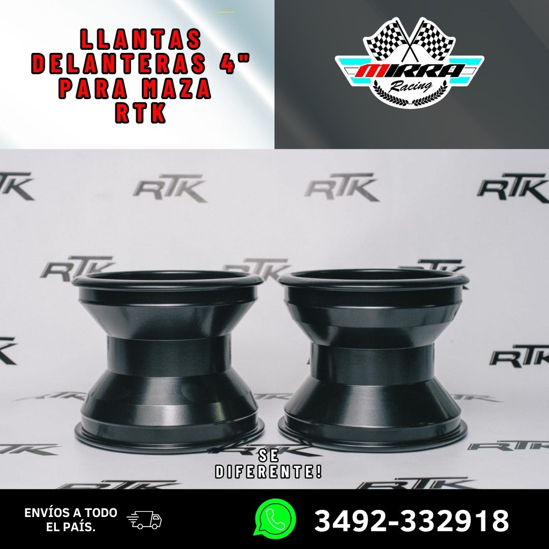 LLANTAS DELANTERAS 4" PARA MAZA RTK