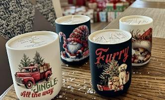 Holiday-Themed Hand-Poured Scented soy Candles