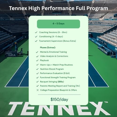 (5) Days a Week Monthly Tennex HP Full Program