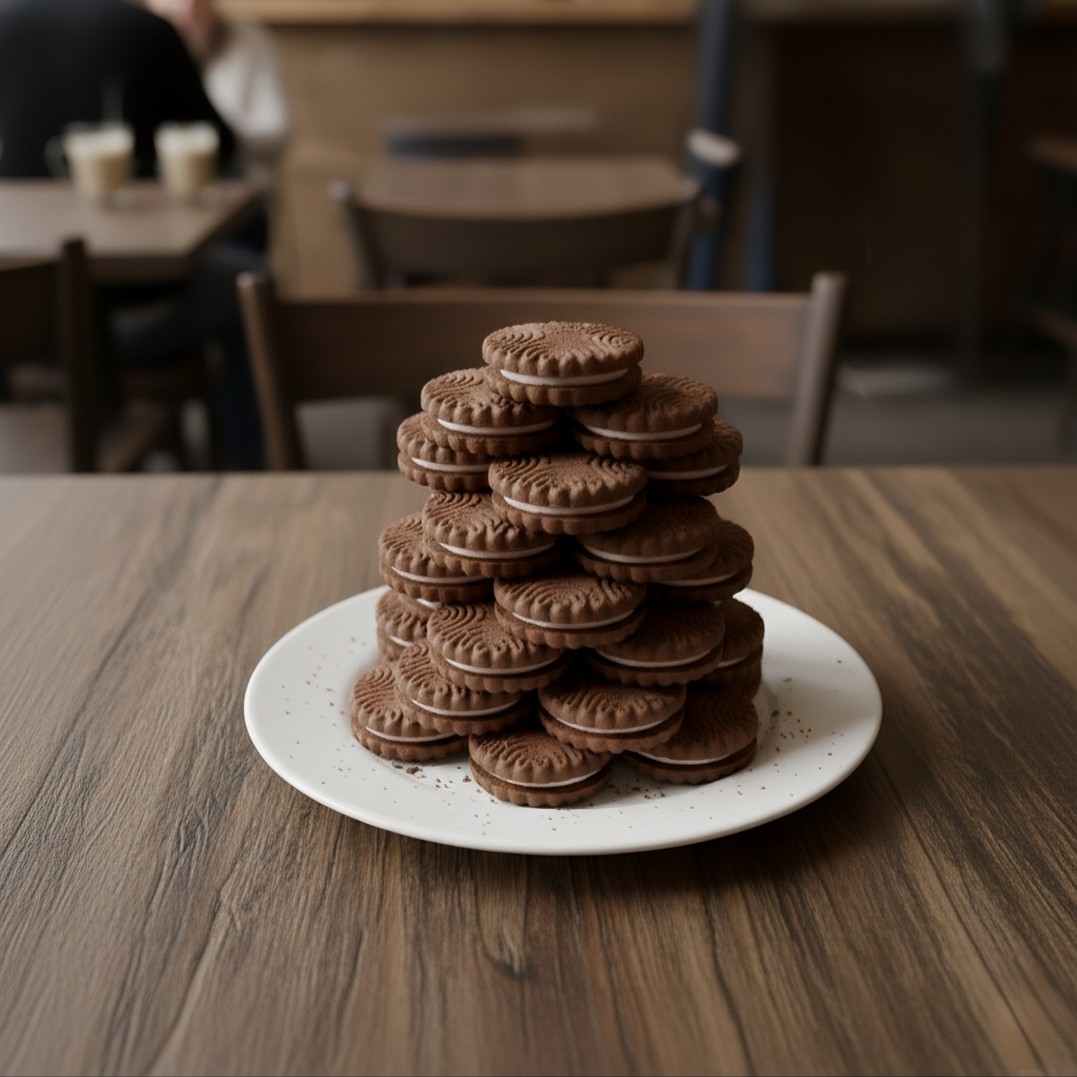 Sándwich chocolate con relleno de fresa