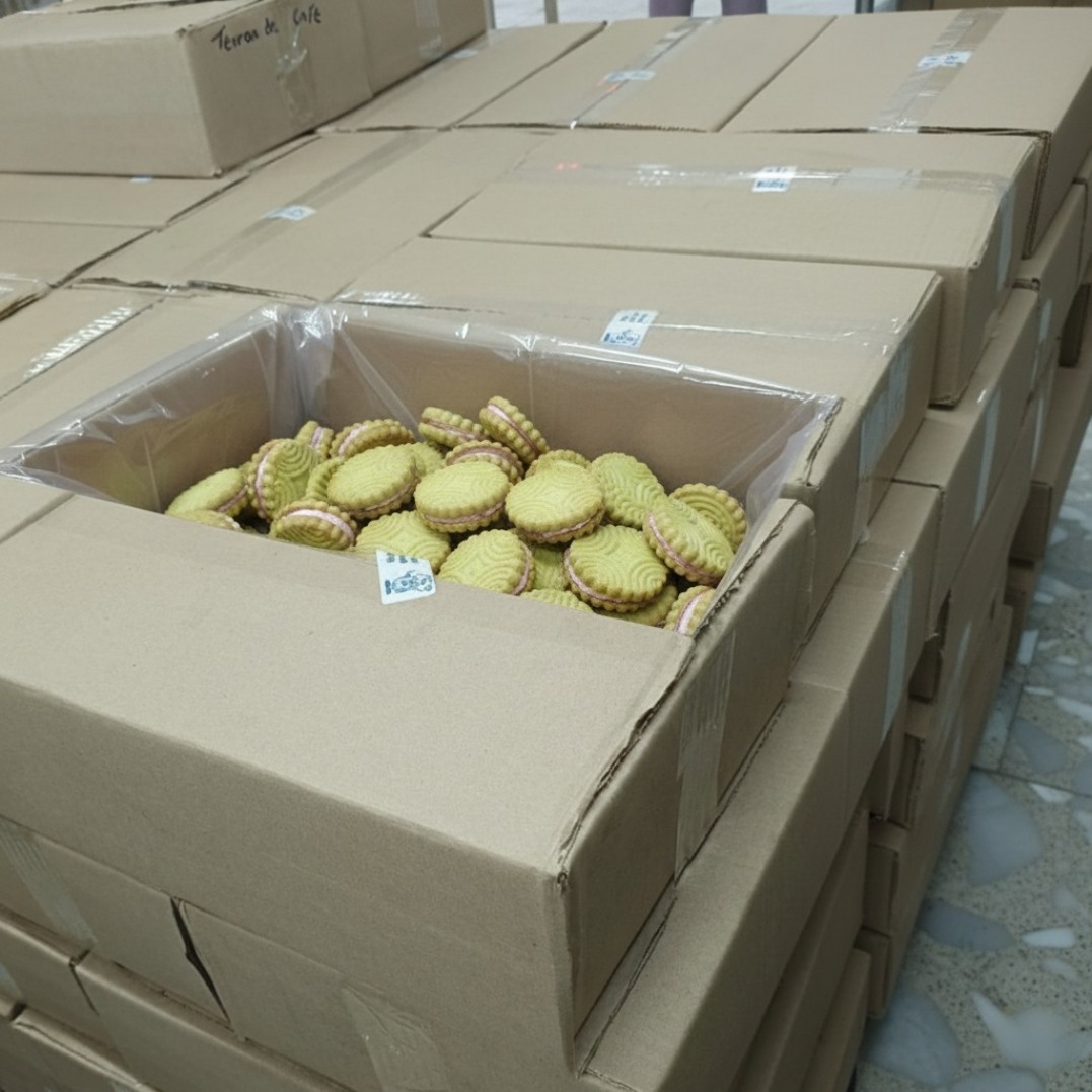 Sándwich rellena de vainilla