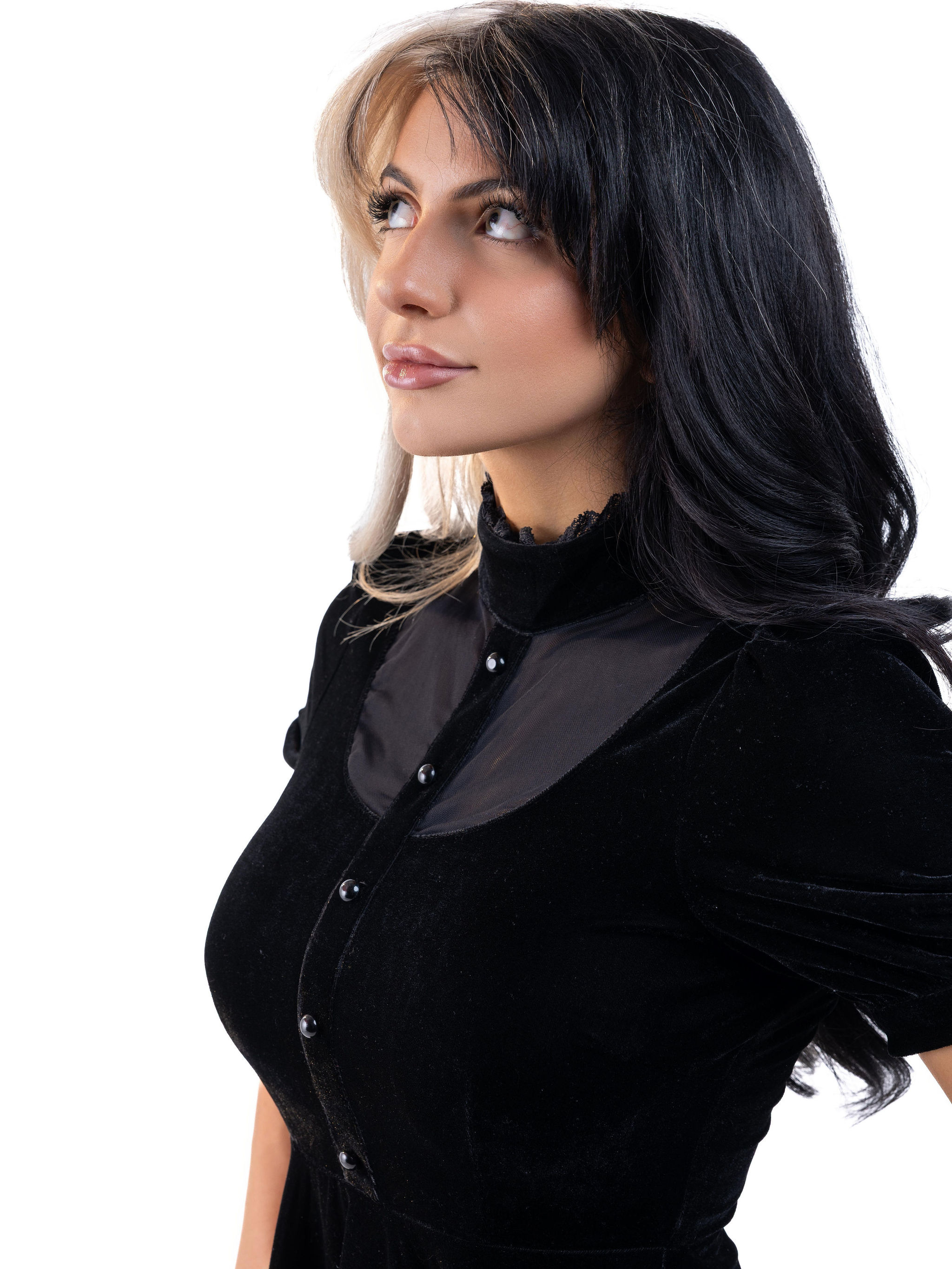 Olivia Noire Short Sleeve Gothic Dress for Women