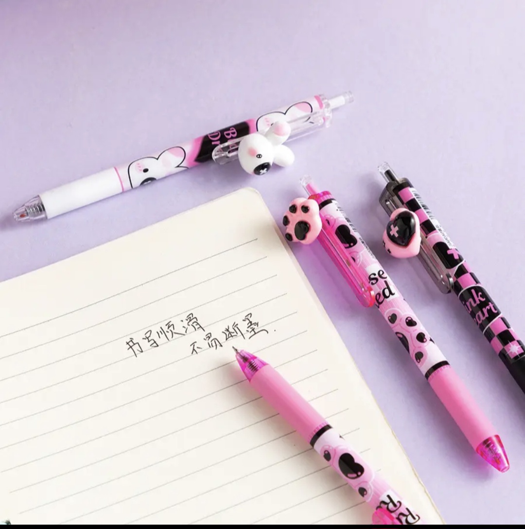 Cute Bunny Paw Gel Pens - Pack of 3