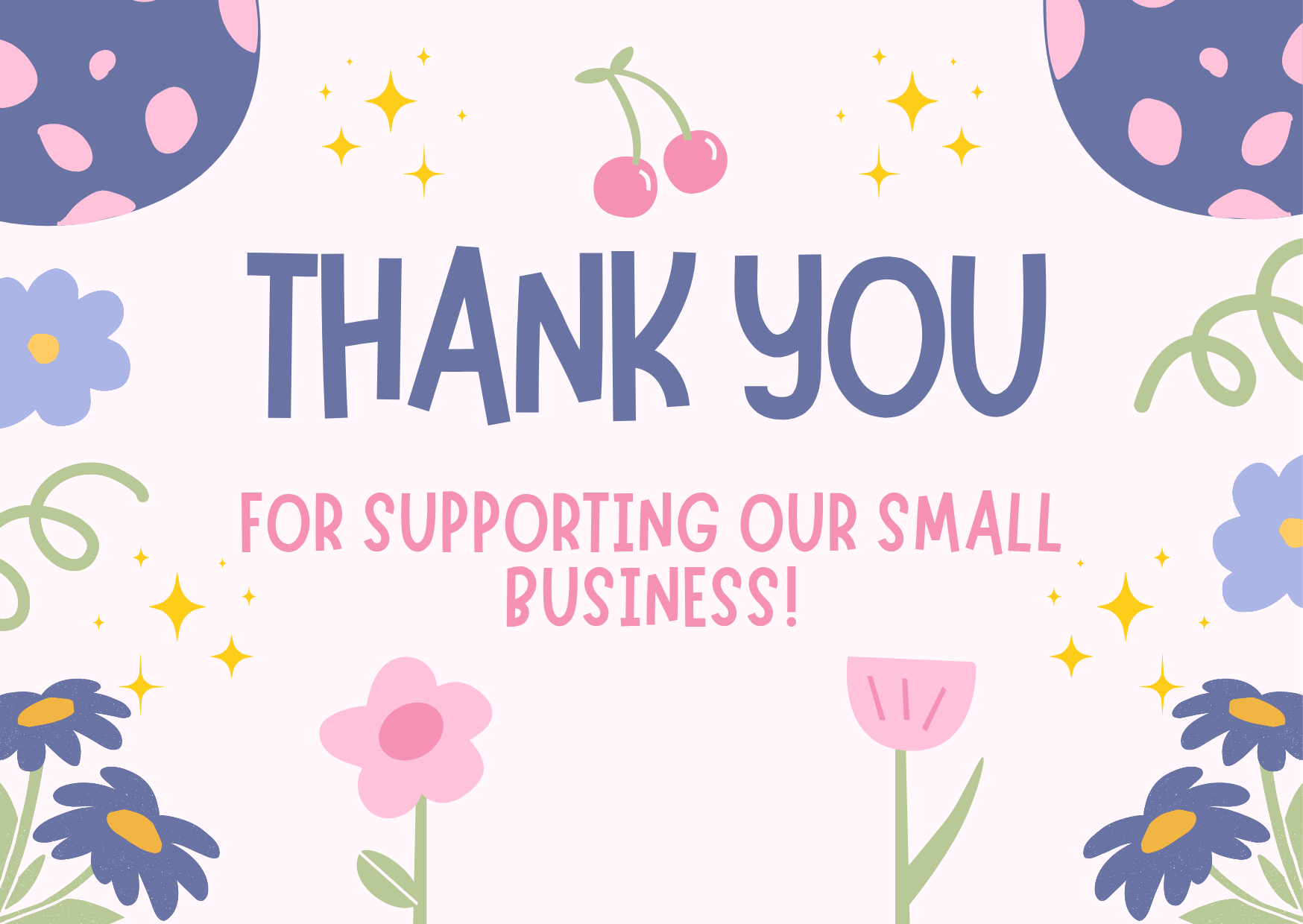 Purple Confetti Thank you cards - Pack of 100 Cards