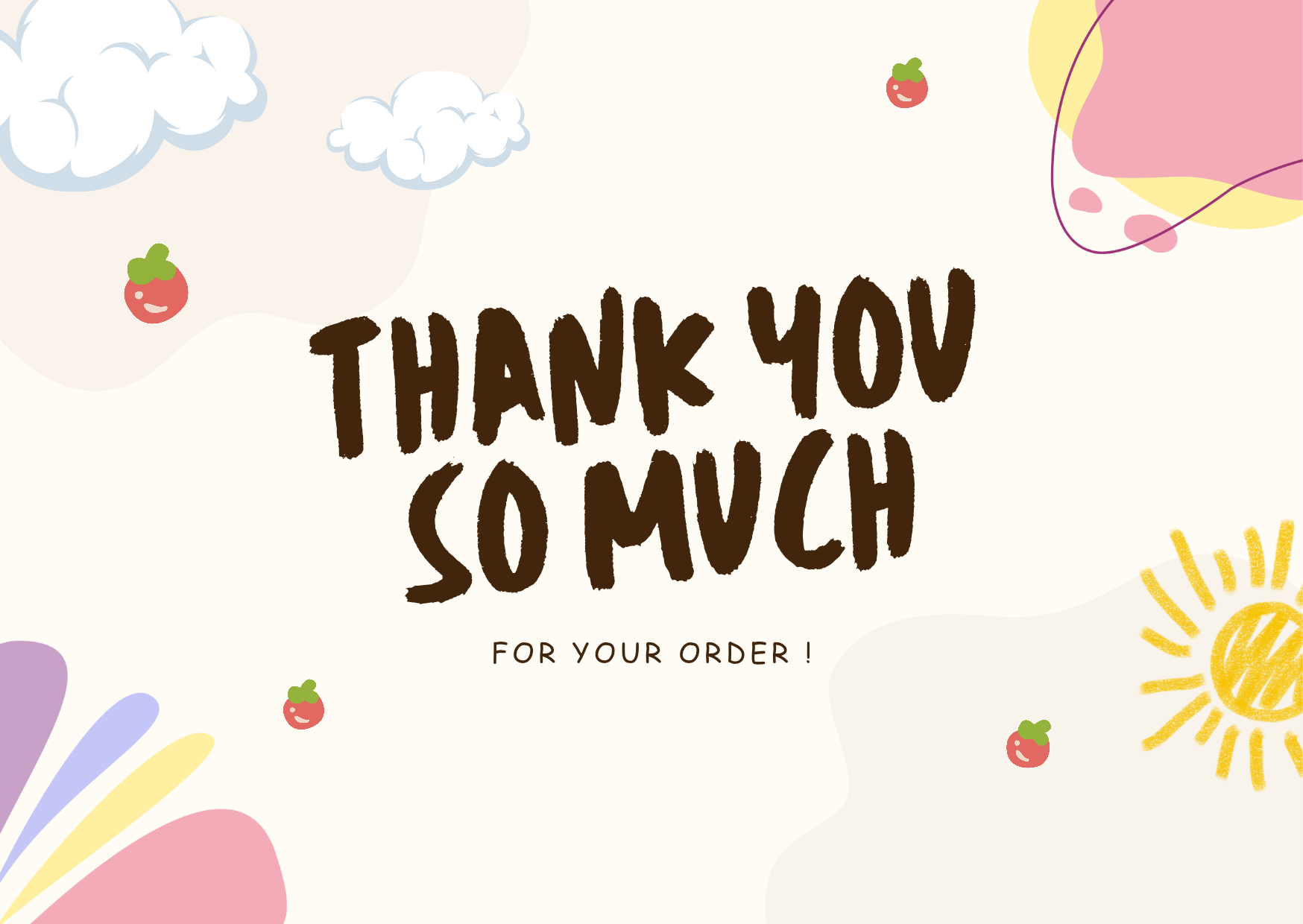 Happy Color - Thankyou cards - Pack of 100 