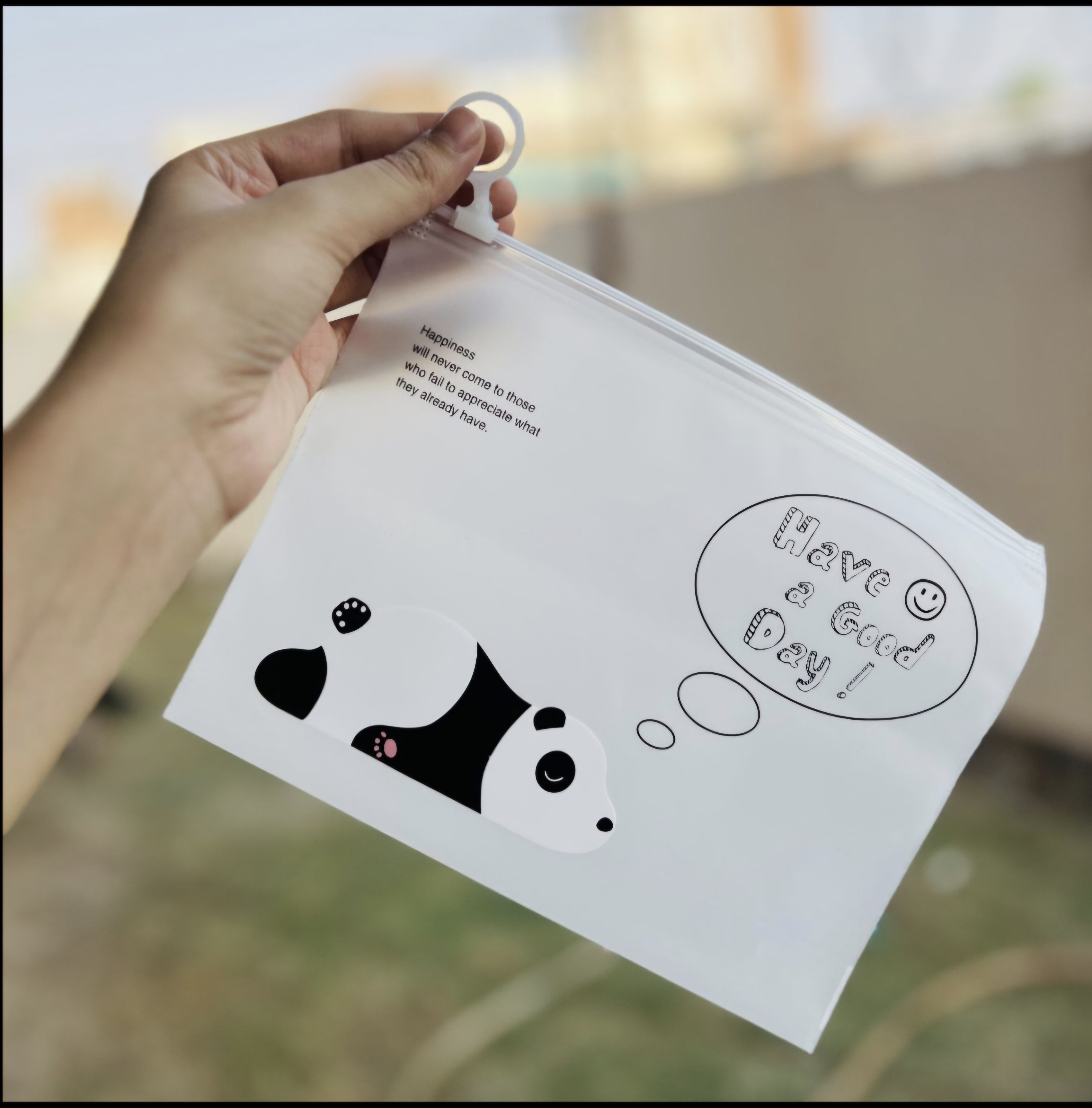 Frosted Zip Lock Pouch - 1 Set of 5 bags