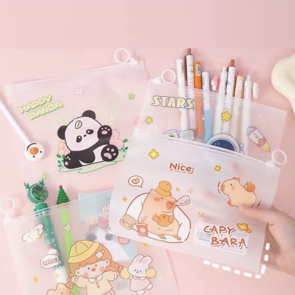 Frosted Zip Lock Pouch - 1 Set of 5 bags