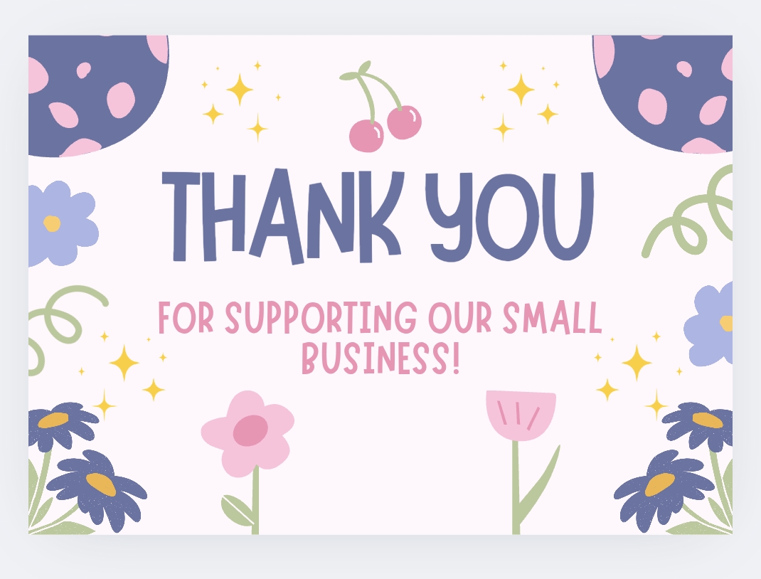 Purple Confetti Thank you cards - Pack of 100 Cards