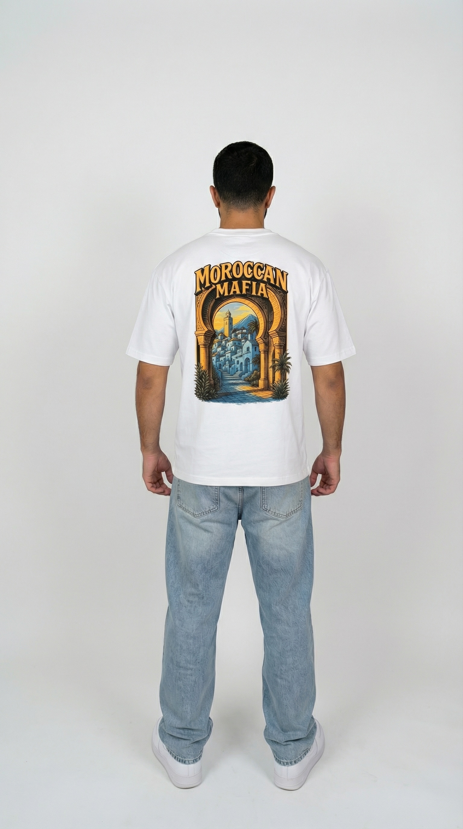 T-shirt Ville Bleue - Blanc