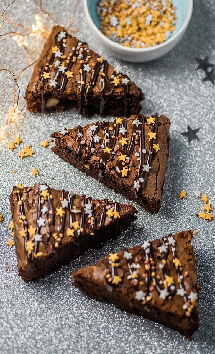 Fudgy Brownies de navidad