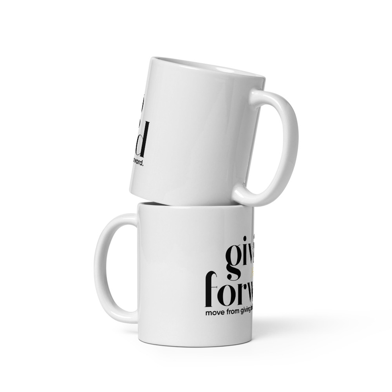 White glossy mug