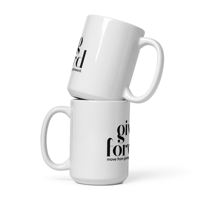 White glossy mug