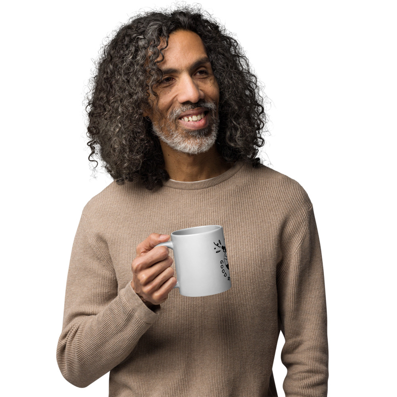 "Good Stuff" White Glossy Mug