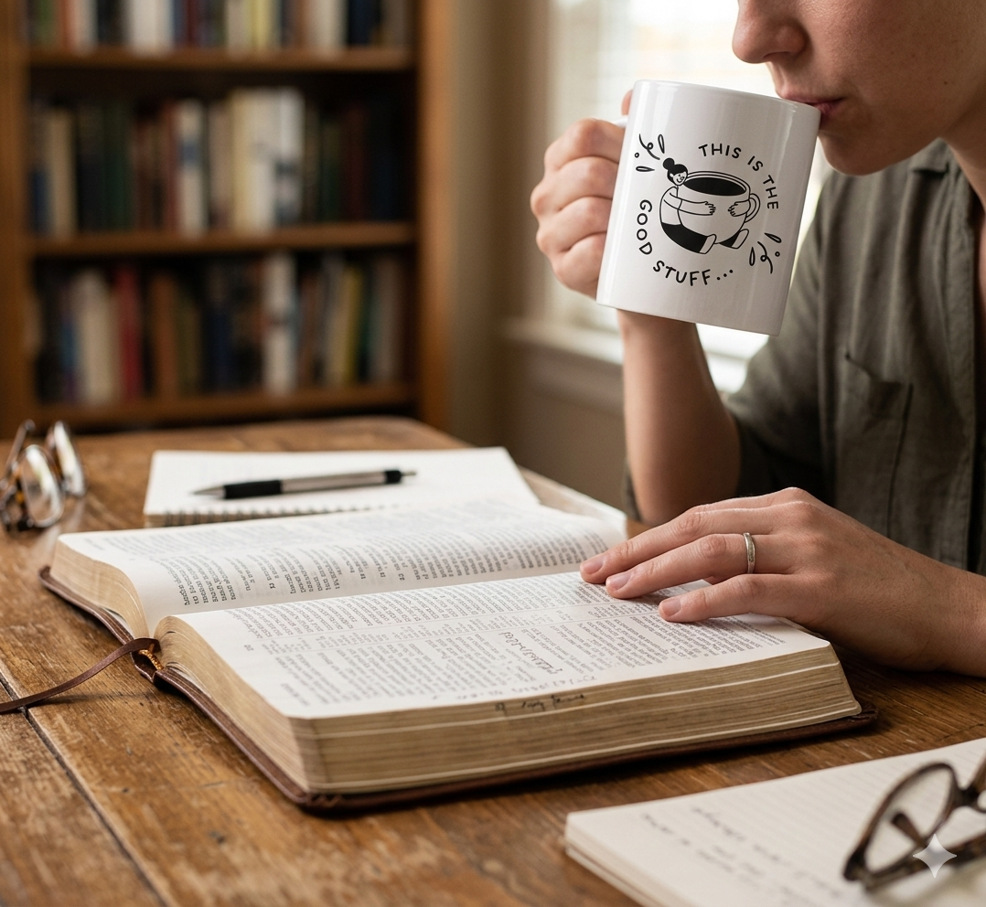 "Good Stuff" White Glossy Mug