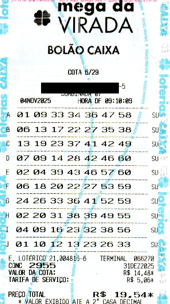 05 MEGA DA VIRADA BOLÃO R$ 19,54