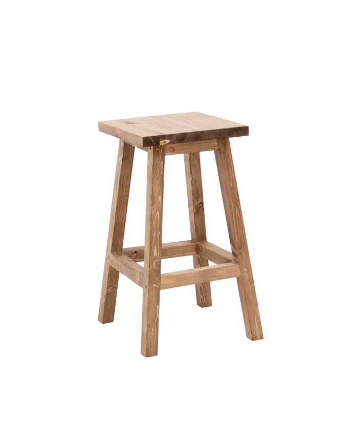 Mesa auxiliar de madera rústica