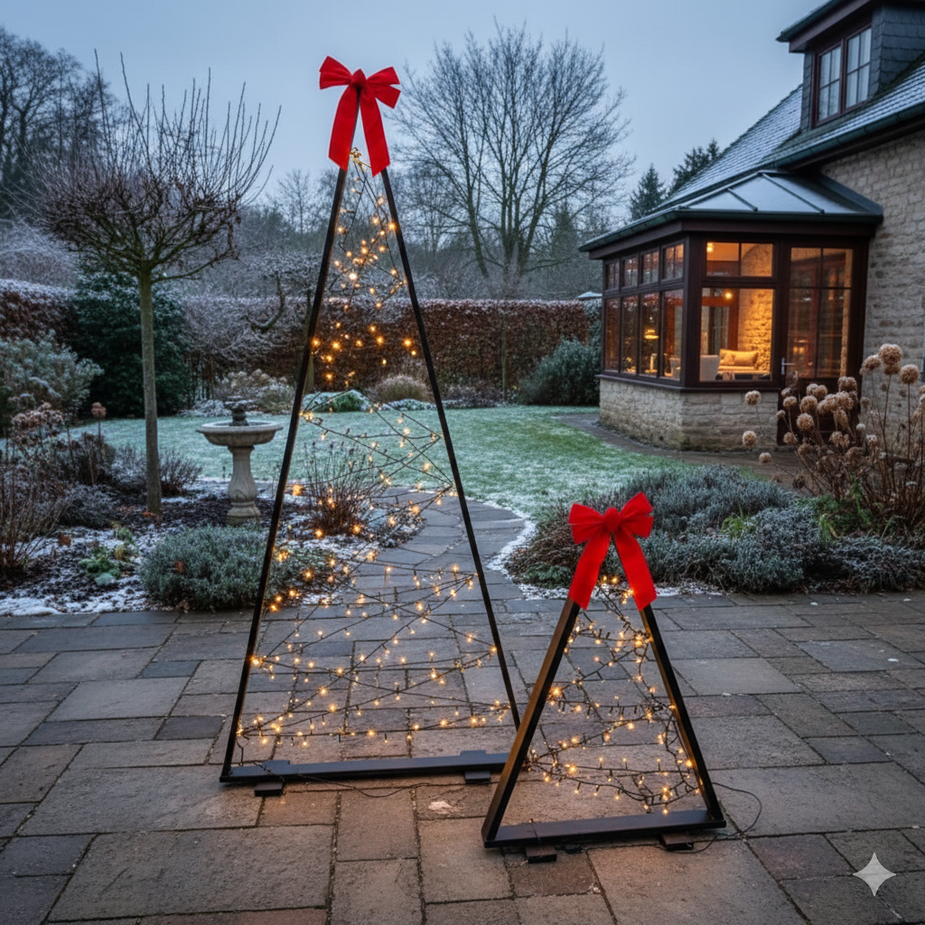 PAR DE ARBOL CON LUCES