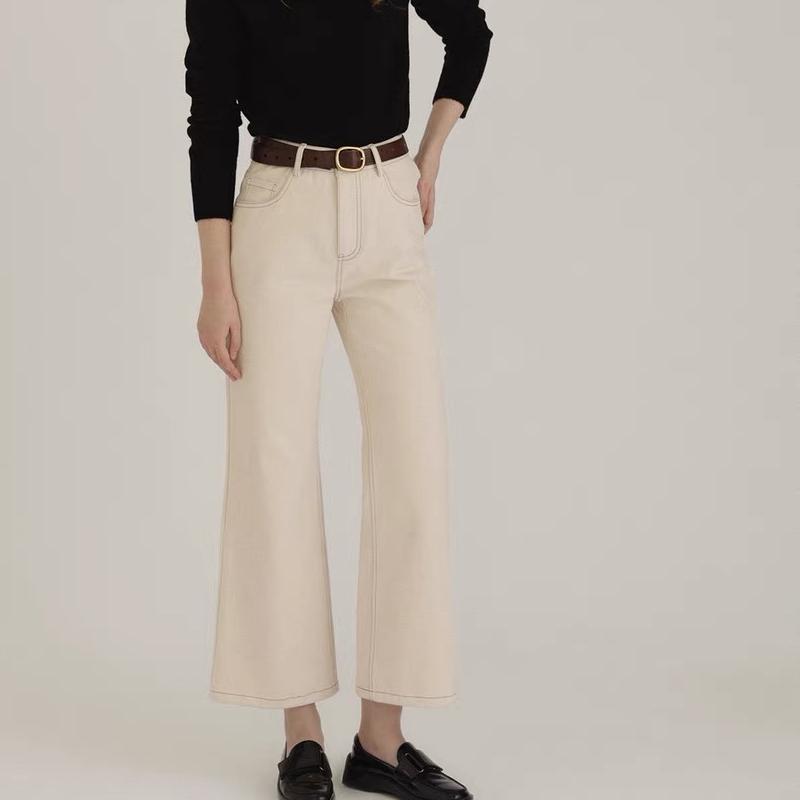  Women’s High-Waist Slim-Fit Cotton Jeans – Stretch Denim Pants