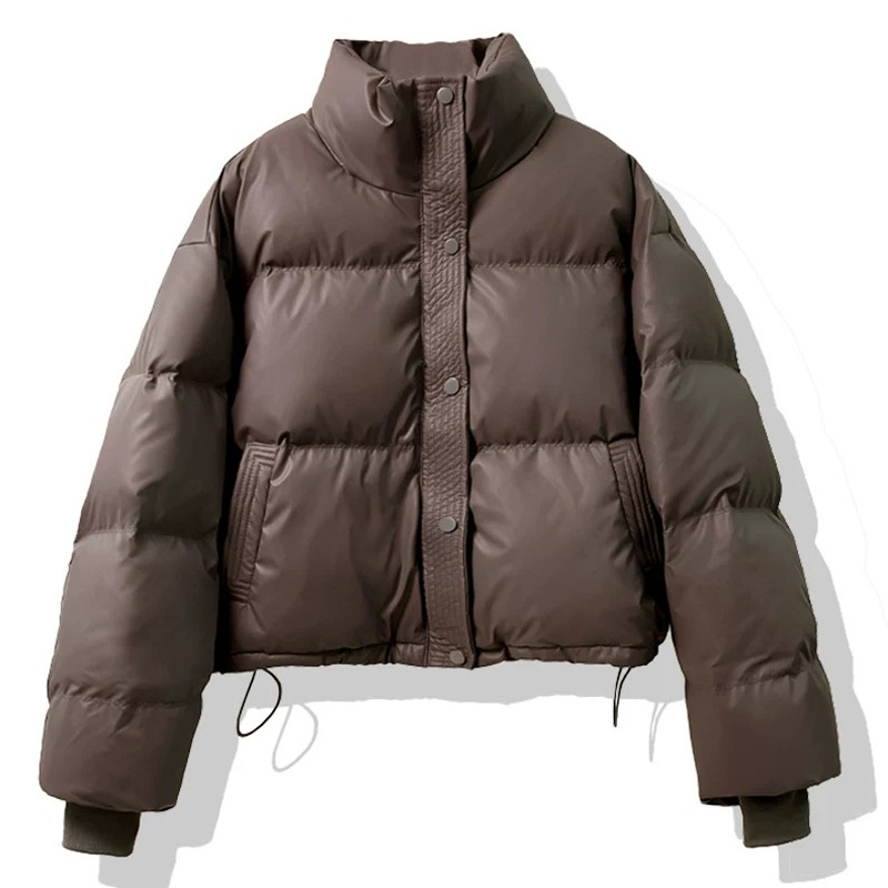 Winter Stand-Collar Short Insulated Puffer Jacket