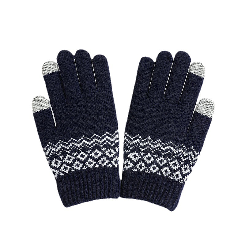 Women’s Winter Fleece-Lined Knit Touchscreen Gloves