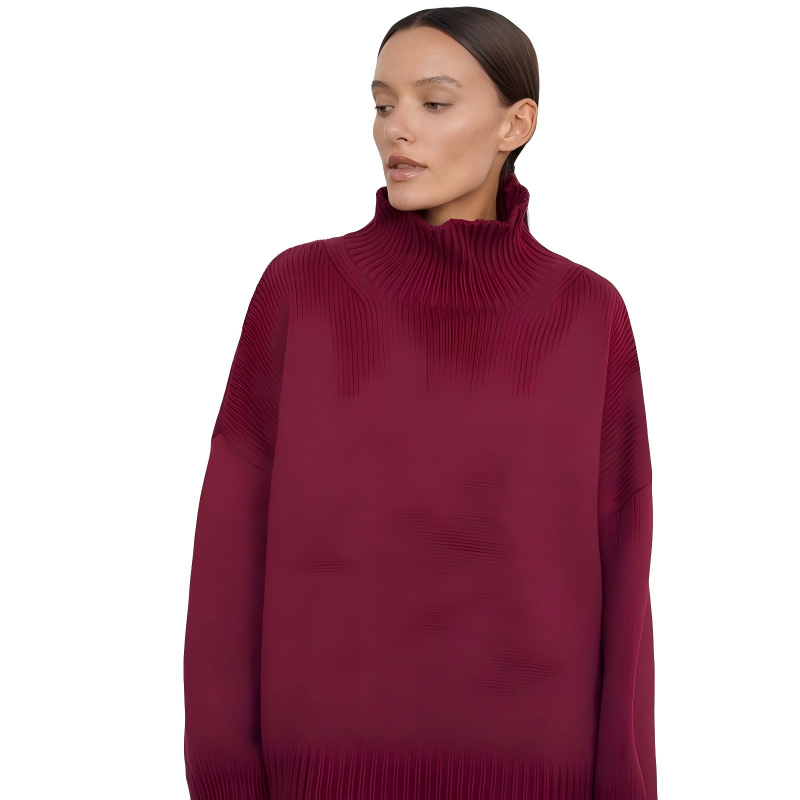 Fall Winter Turtleneck Loose Knit Pullover