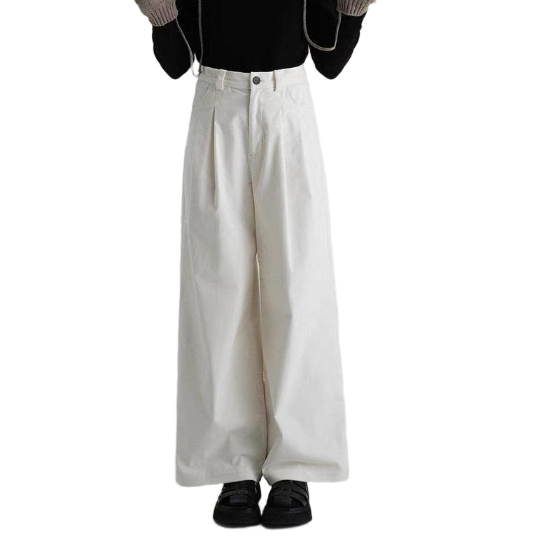 Women’s Vintage High-Waist Corduroy Straight & Wide-Leg Pants – Autumn Casual Trousers