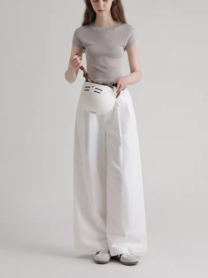  Women’s Vintage High-Waist Corduroy Straight & Wide-Leg Pants – Autumn Casual Trousers