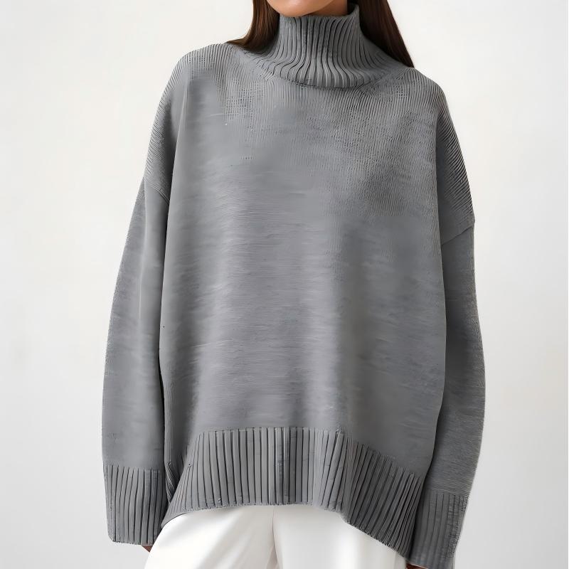 Fall Winter Turtleneck Loose Knit Pullover