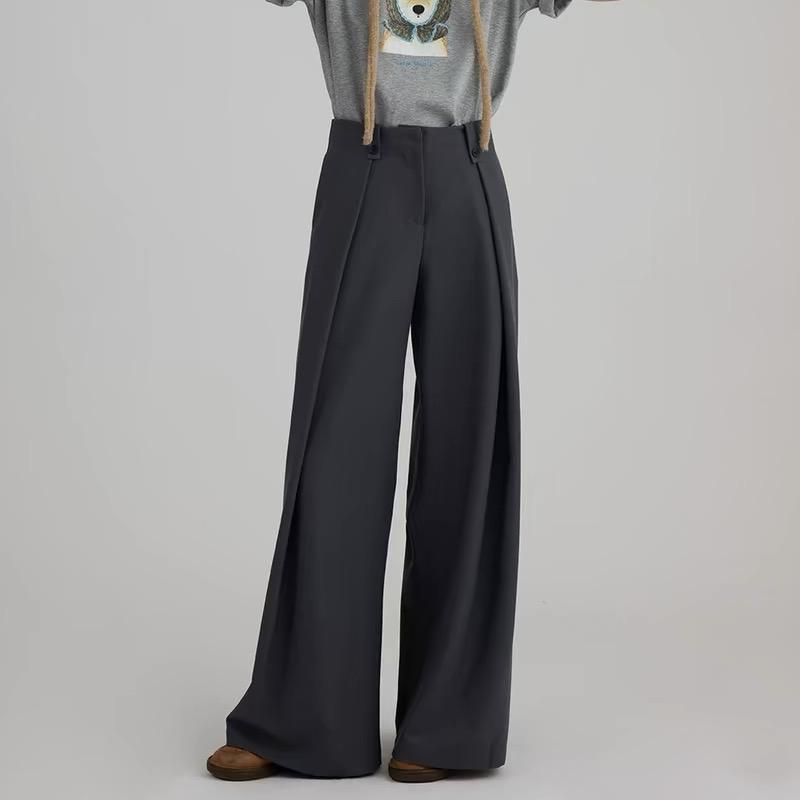 Women’s High-Waist Floor-Length Casual Pants – Relaxed Fit Trousers