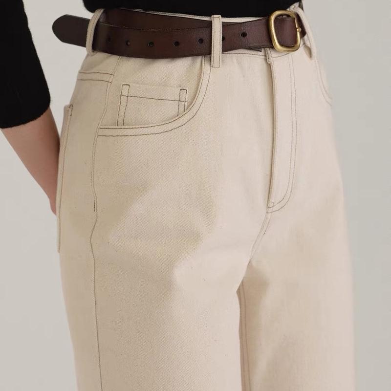  Women’s High-Waist Slim-Fit Cotton Jeans – Stretch Denim Pants