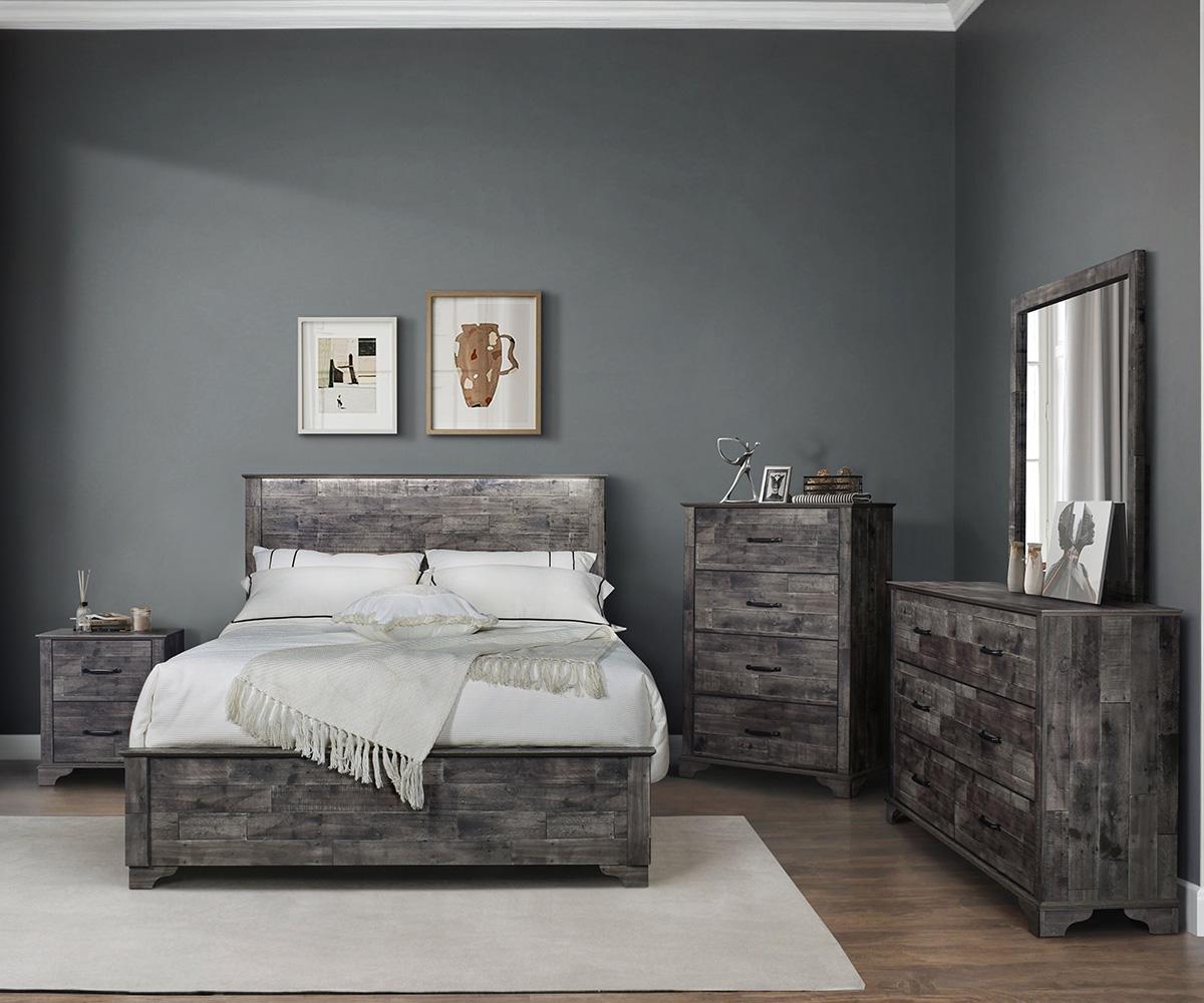 Rustic Grey Bedroom Set