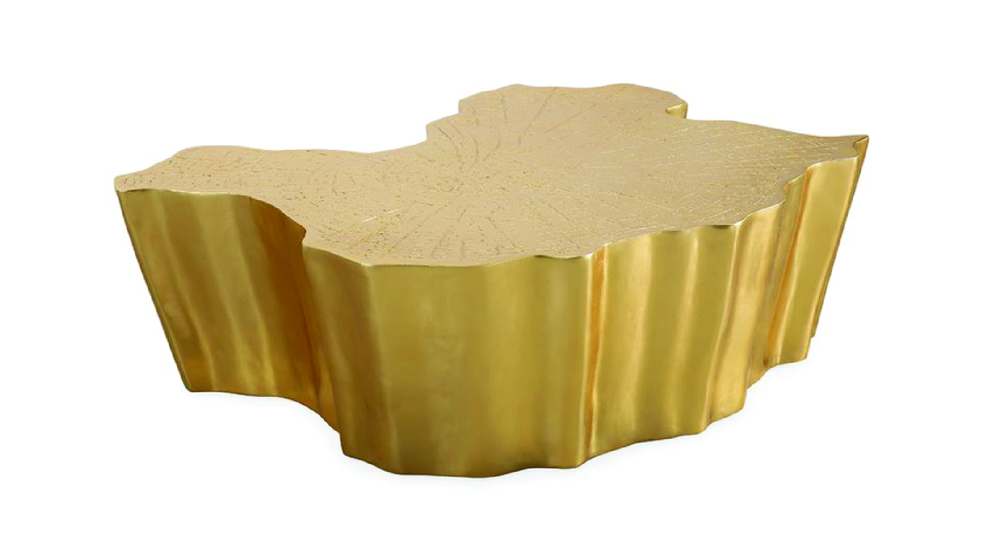 Golden Tree Trunk Coffee Table
