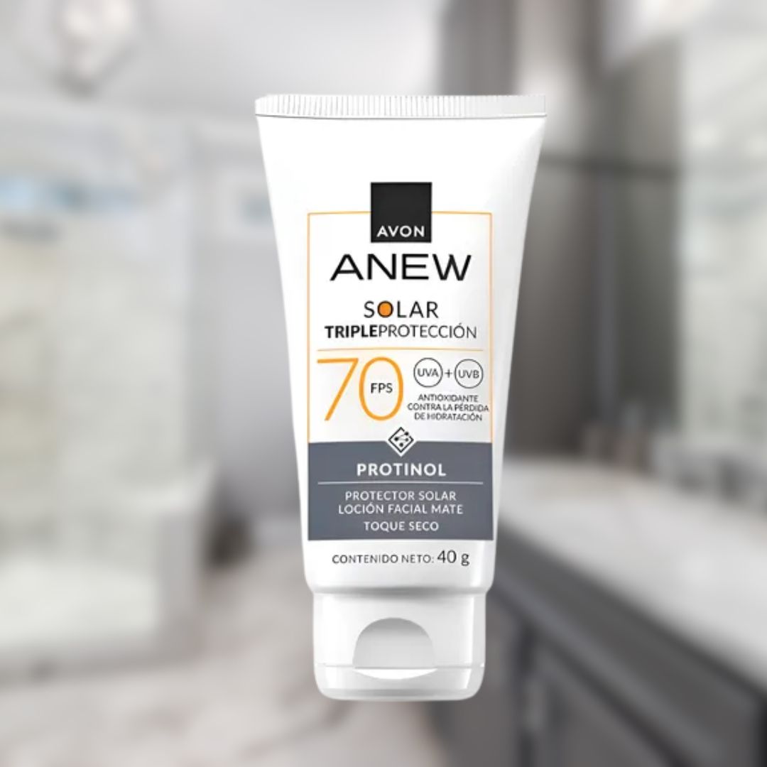 Anew Solar Triple Protección FPS 70 – Protector Facial Antiedad ☀️