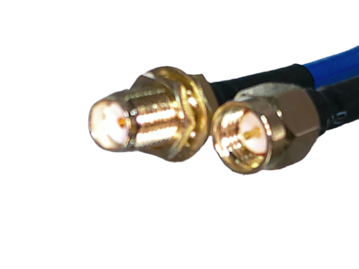SMA Male to SMA Female coaxial cable with RG405 (086) formable Jacketed (insolated) coax cable