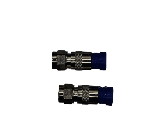 Coaxial F Male Plug Type Compression Connector pair