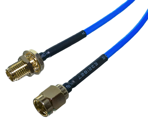 Revers Polarity  SMA Male to Revers Polarity Male RG405 (086) Semirigid Formable cable 12 inches connectors.