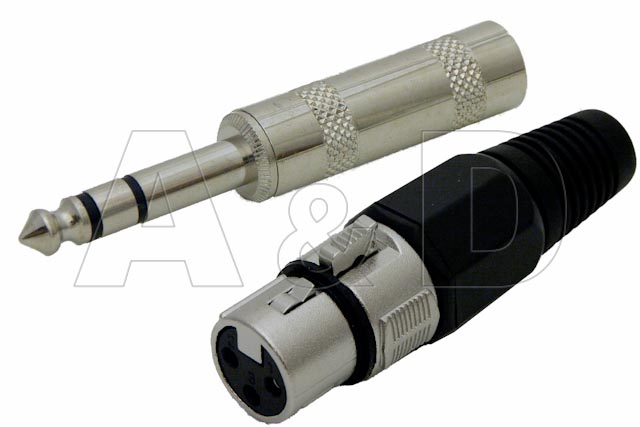 XLR Female to 1/4 Inch TRS Audio Adapter