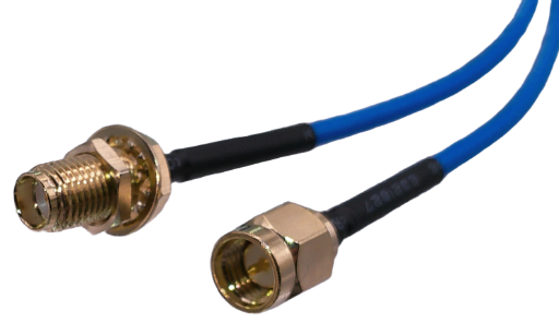 SMA Male to SMA Female coaxial cable with RG405 (086) formable Jacketed (insolated) coax cable