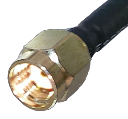 Revers Polarity SMA Male to Revers Polarity SMA Male RG402  (141) Semirigid Formable Jacketed (insulated) cable  12 inches. 