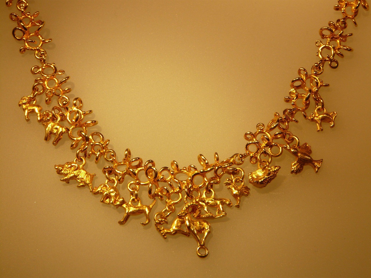 Gold Animal Charm Necklace