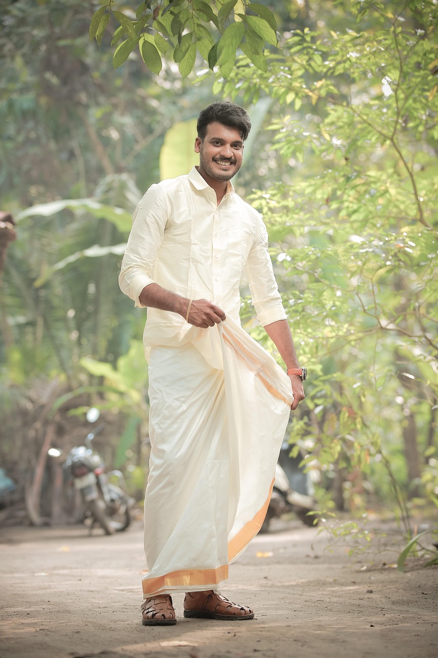 Traditional White Dhoti