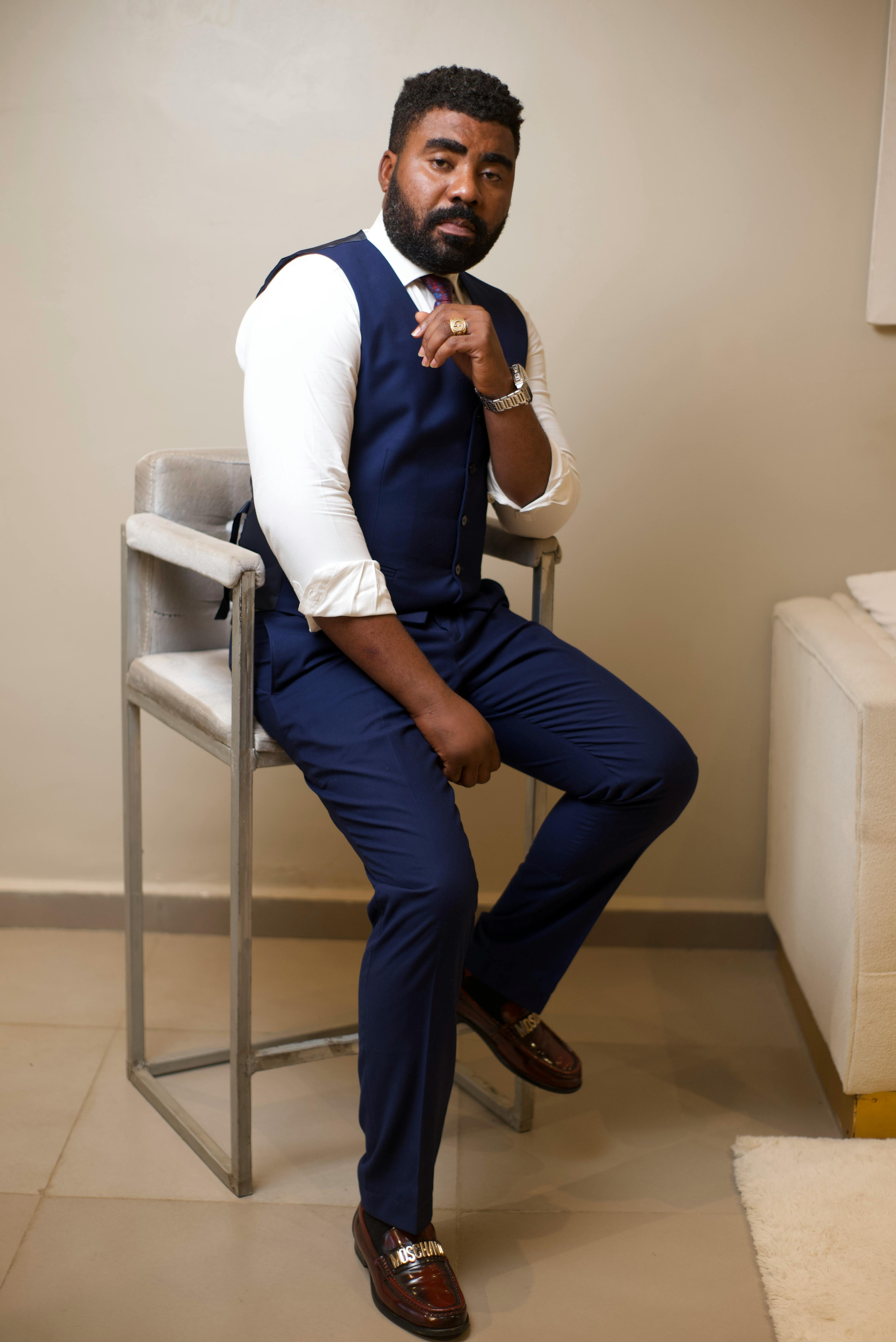 Men's Three-Piece Navy Suit