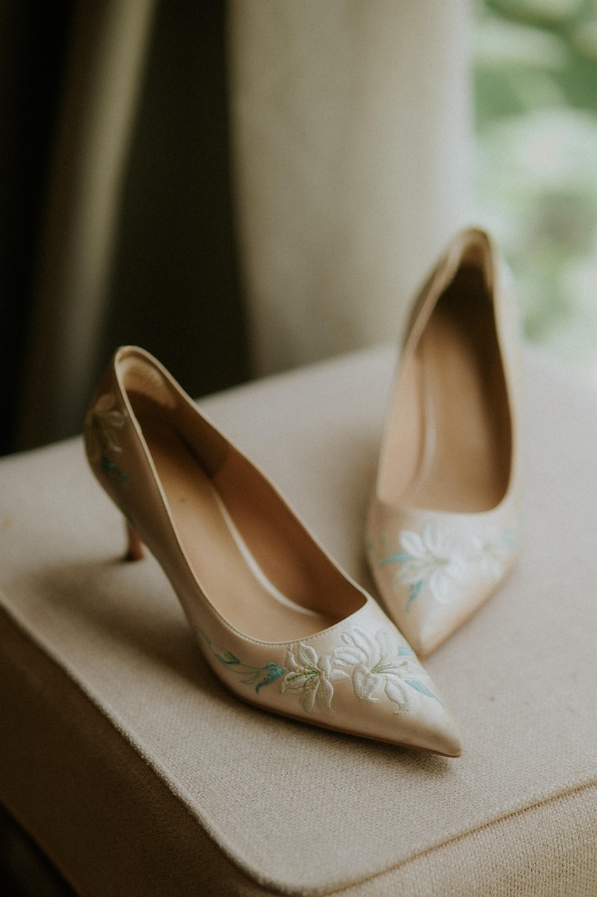 Elegant Floral High Heel Shoes